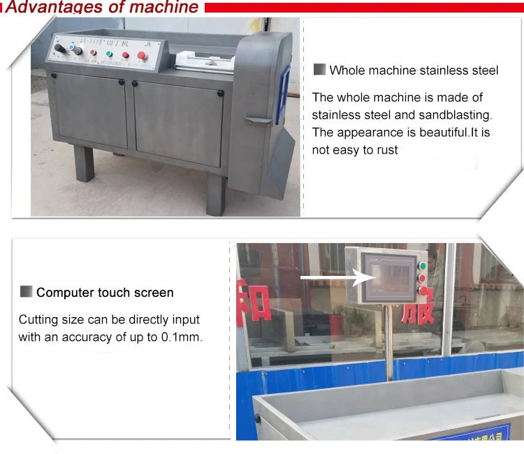 Diced Cut Chicken Dicer Cutting Slice Dice Multi Meat Dicing Machine Cube Cutter