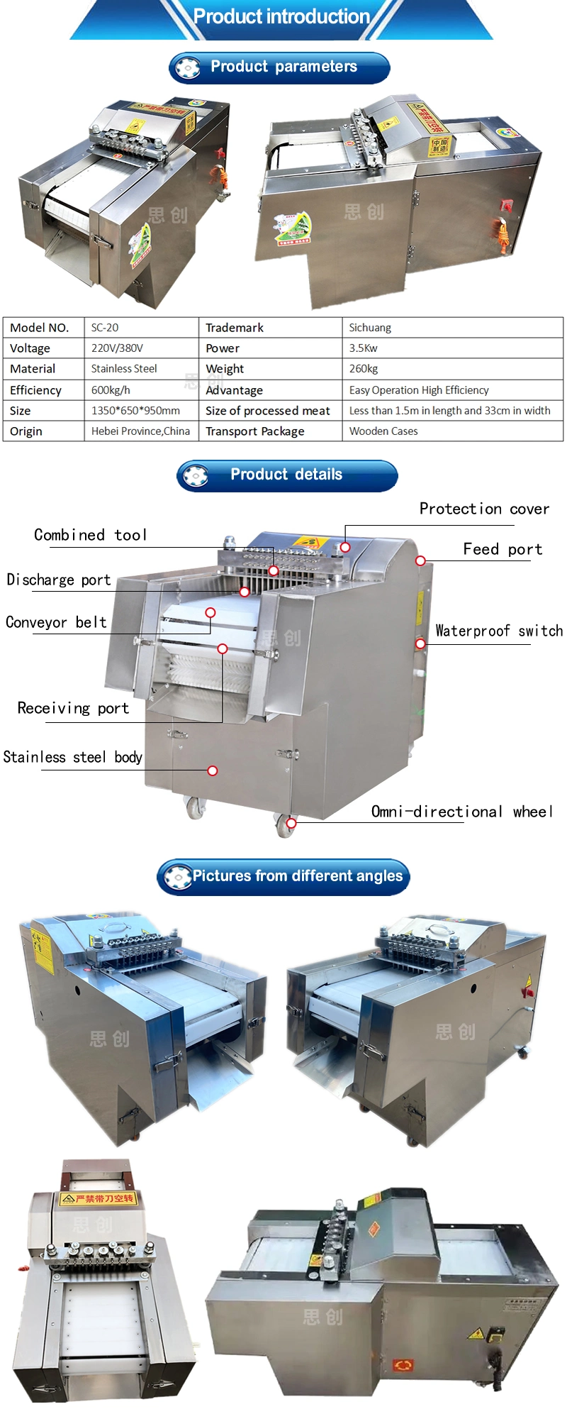 Beef Dicing Machine Chicken Steak Cutting Machine Frozen Fish Meat Cube Cutter